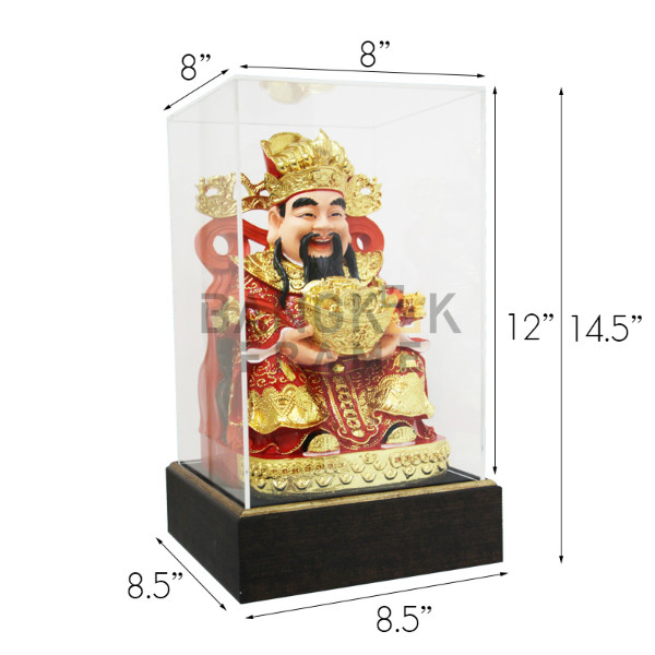 กรอบกล่องใสโชว์สินค้าฐานไม้